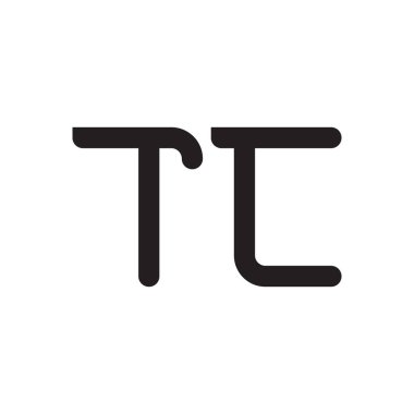 tc ilk harf vektör logo simgesi