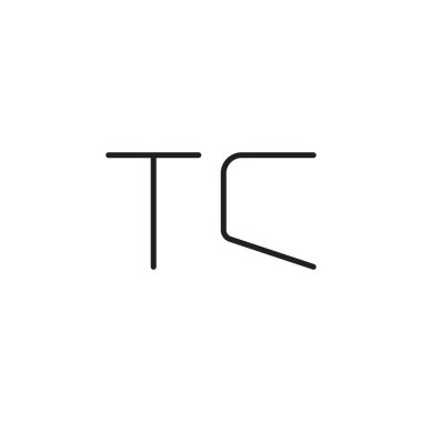 tc ilk harf vektör logo simgesi
