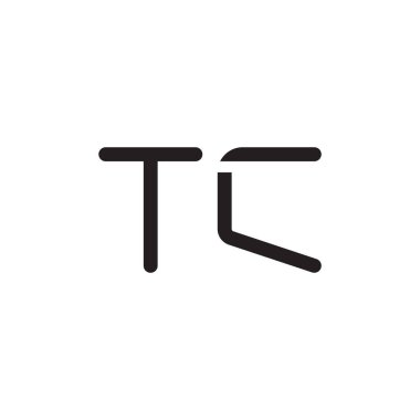 tc ilk harf vektör logo simgesi