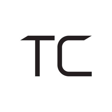 tc ilk harf vektör logo simgesi