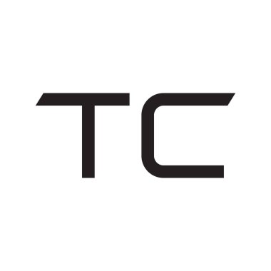 tc ilk harf vektör logo simgesi