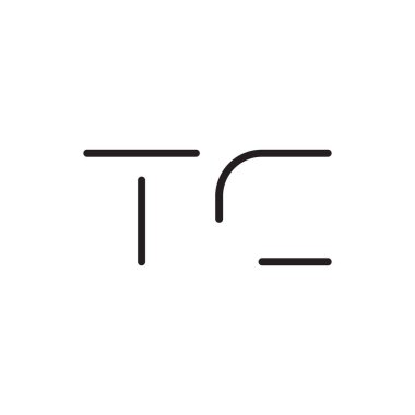 tc ilk harf vektör logo simgesi