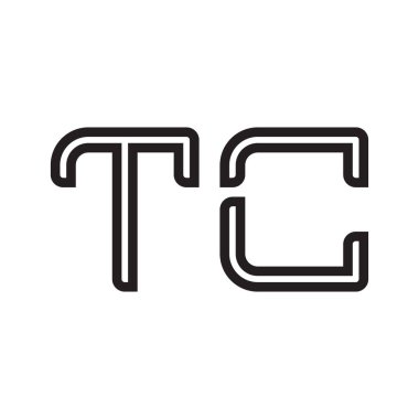 tc ilk harf vektör logo simgesi