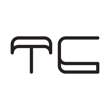 tc ilk harf vektör logo simgesi