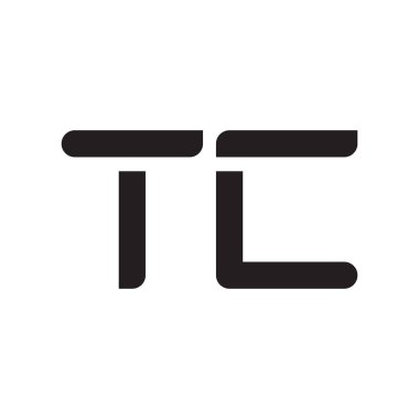 tc ilk harf vektör logo simgesi