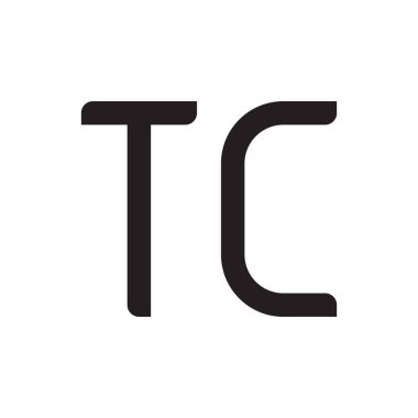 tc ilk harf vektör logo simgesi