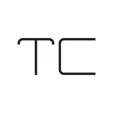 tc ilk harf vektör logo simgesi