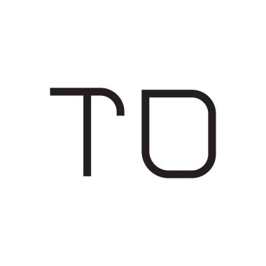 td ilk harf vektör logo simgesi