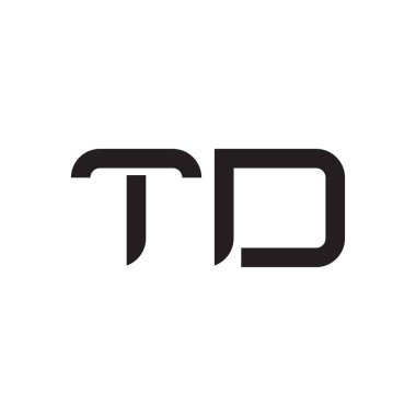 td ilk harf vektör logo simgesi