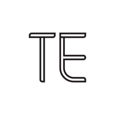 İlk harf vektör logo simgesini girin