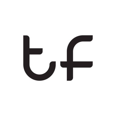 tf ilk harf vektör logo simgesi