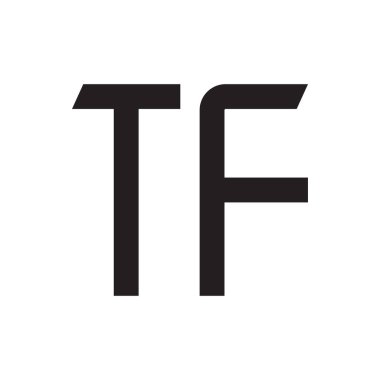 tf ilk harf vektör logo simgesi