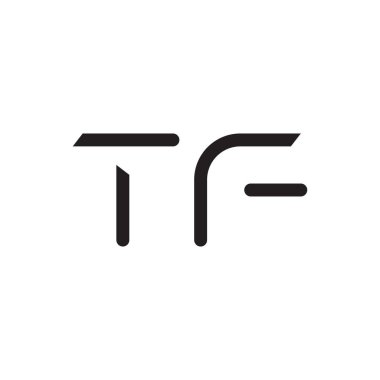 tf ilk harf vektör logo simgesi