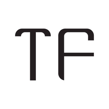tf ilk harf vektör logo simgesi