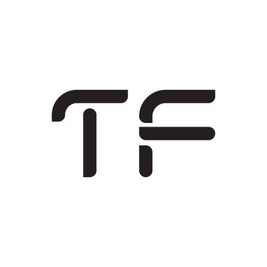 tf ilk harf vektör logo simgesi