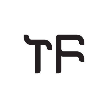 tf ilk harf vektör logo simgesi