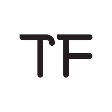 tf ilk harf vektör logo simgesi