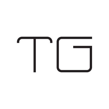 tg ilk harf vektör logo simgesi