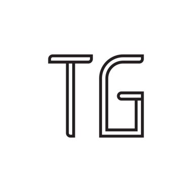 tg ilk harf vektör logo simgesi