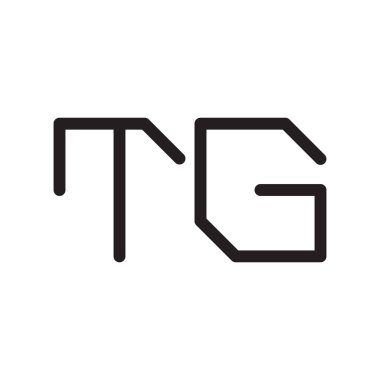 tg ilk harf vektör logo simgesi