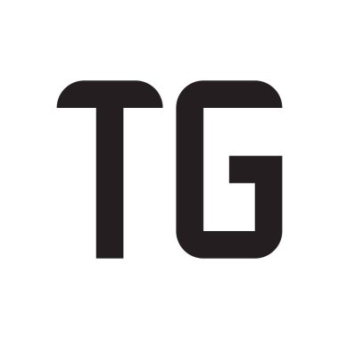 tg ilk harf vektör logo simgesi