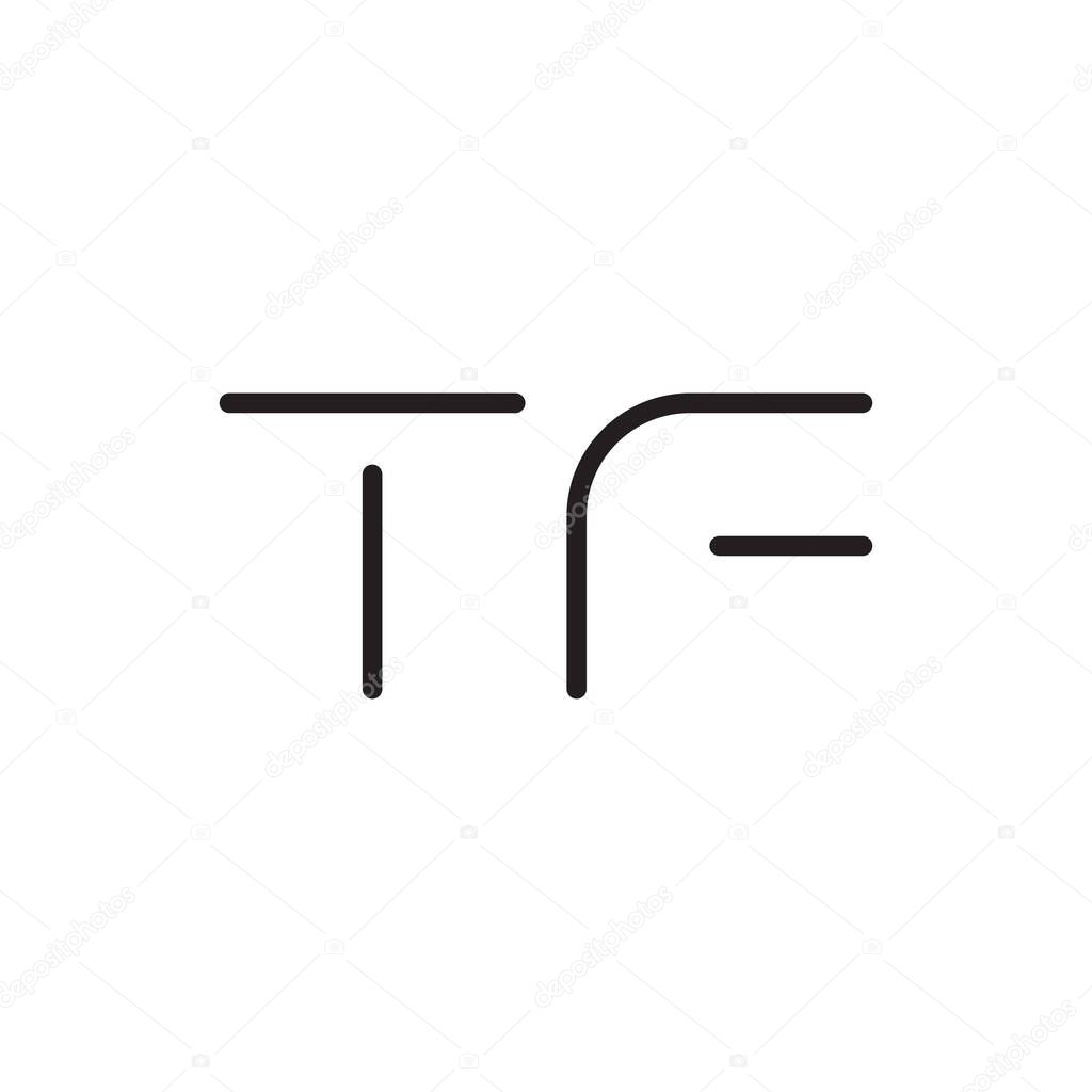 Tf initial letter vector logo icon