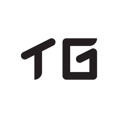 tg ilk harf vektör logo simgesi