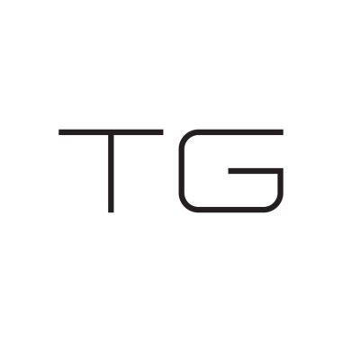 tg ilk harf vektör logo simgesi