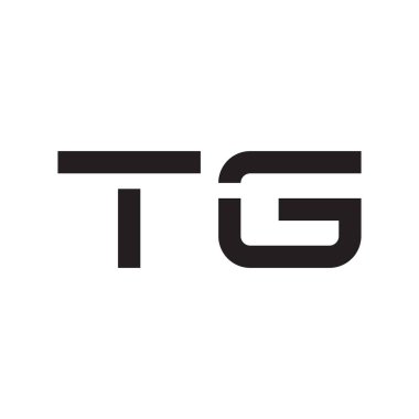 tg ilk harf vektör logo simgesi