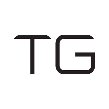 tg ilk harf vektör logo simgesi