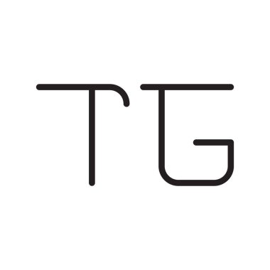tg ilk harf vektör logo simgesi
