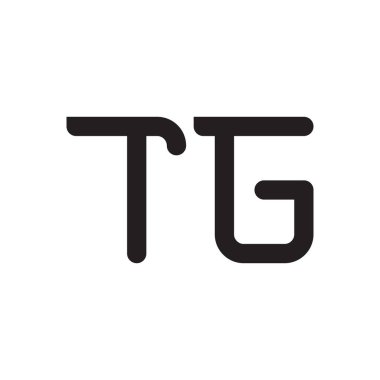 tg ilk harf vektör logo simgesi