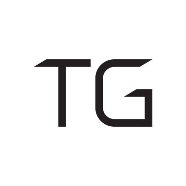 tg ilk harf vektör logo simgesi