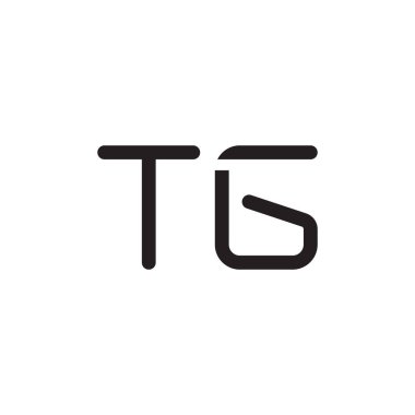 tg ilk harf vektör logo simgesi