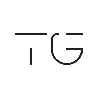 tg ilk harf vektör logo simgesi