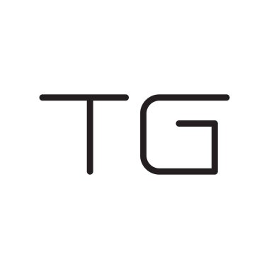 tg ilk harf vektör logo simgesi