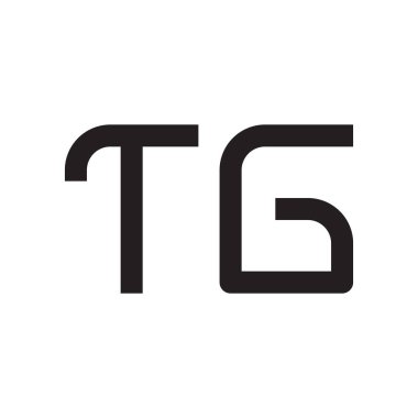 tg ilk harf vektör logo simgesi