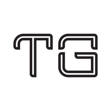 tg ilk harf vektör logo simgesi