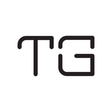 tg ilk harf vektör logo simgesi