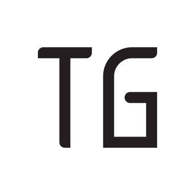 tg ilk harf vektör logo simgesi
