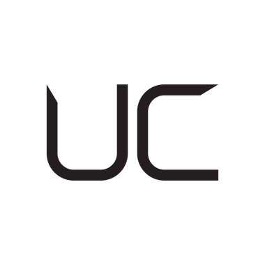 uc ilk harf vektör logo simgesi