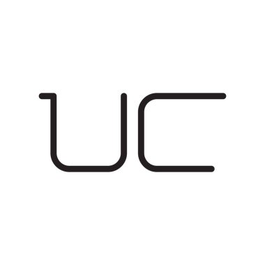 uc ilk harf vektör logo simgesi