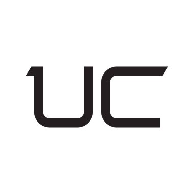 uc ilk harf vektör logo simgesi