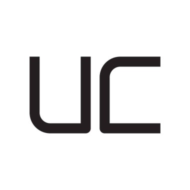 uc ilk harf vektör logo simgesi