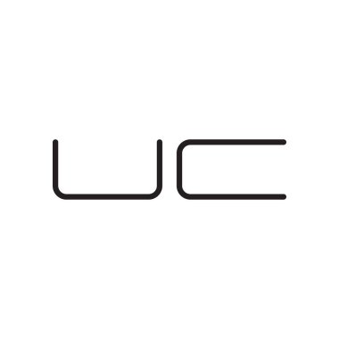 uc ilk harf vektör logo simgesi