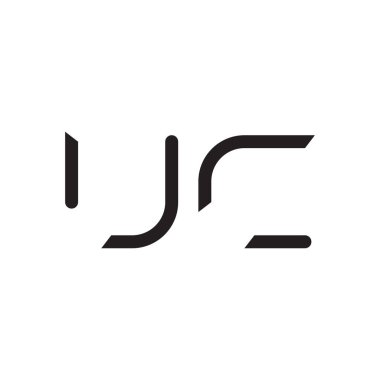 uc ilk harf vektör logo simgesi