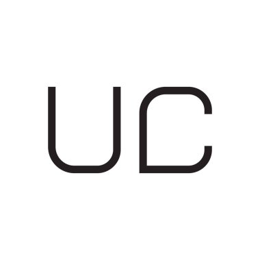 uc ilk harf vektör logo simgesi