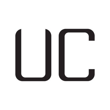 uc ilk harf vektör logo simgesi