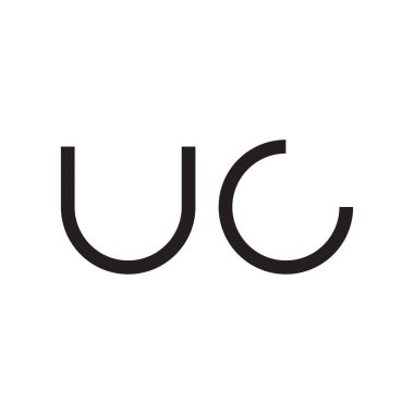 uc ilk harf vektör logo simgesi