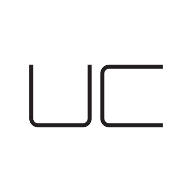 uc ilk harf vektör logo simgesi